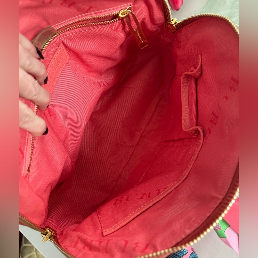 Burberry Pink Orchard Leather Satchel w/added unbranded crossbody strap - Picture 12 of 13